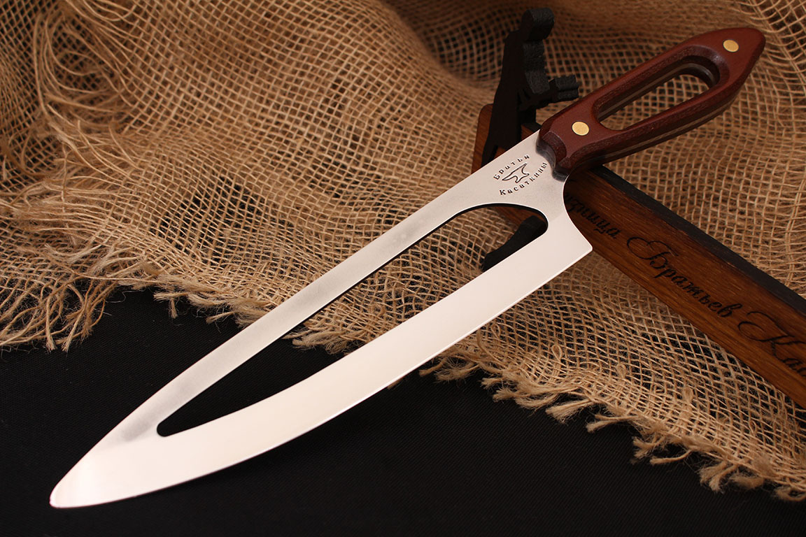 Шеф нож , х12мф, рукоять микарта.